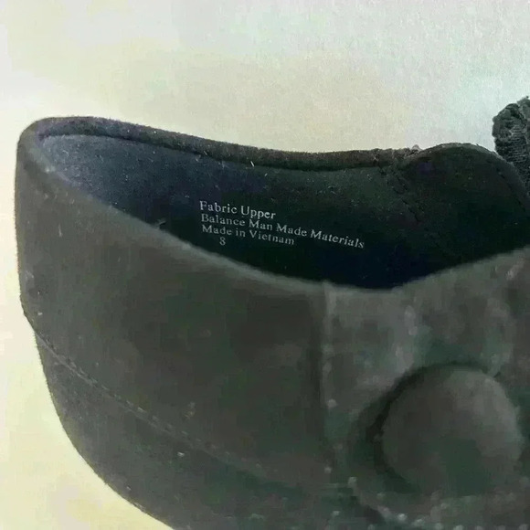 Amelia Grace Black Suede Wedge Booties - Picture 9 of 10